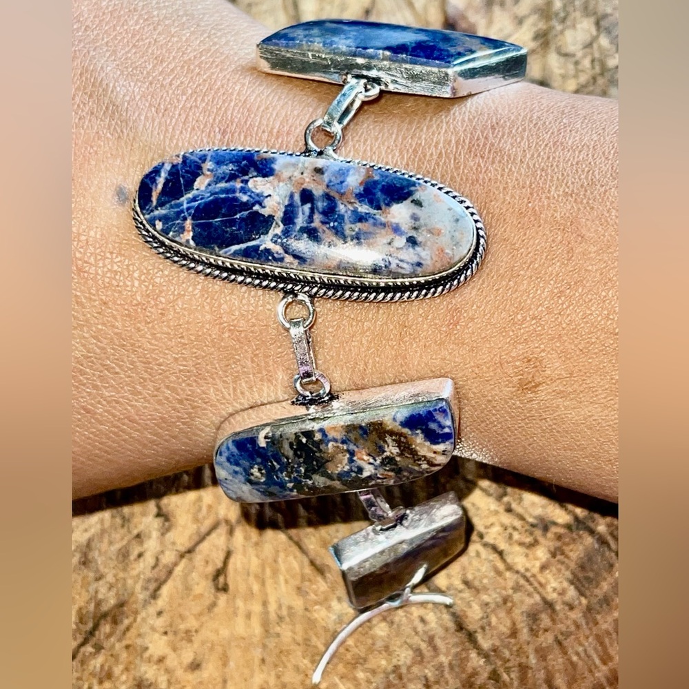 Navy Sodalite Bracelet 7 1/2”- 9”